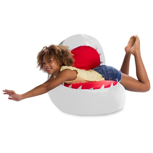 Shark Filled Bean Bag Chair or Cover Only for Toddlers and Kids, Large